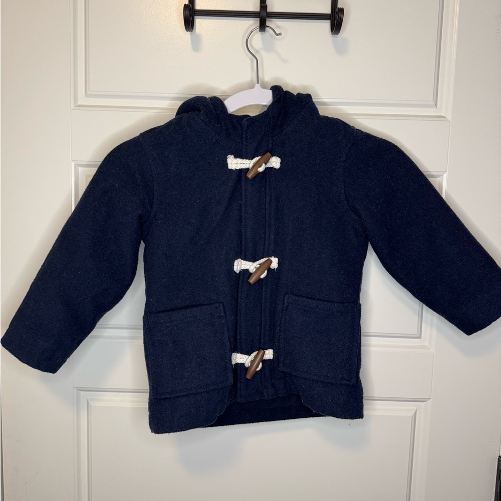 Old Navy Kids 3T Navy Blue Wool Blend Coat Jacket